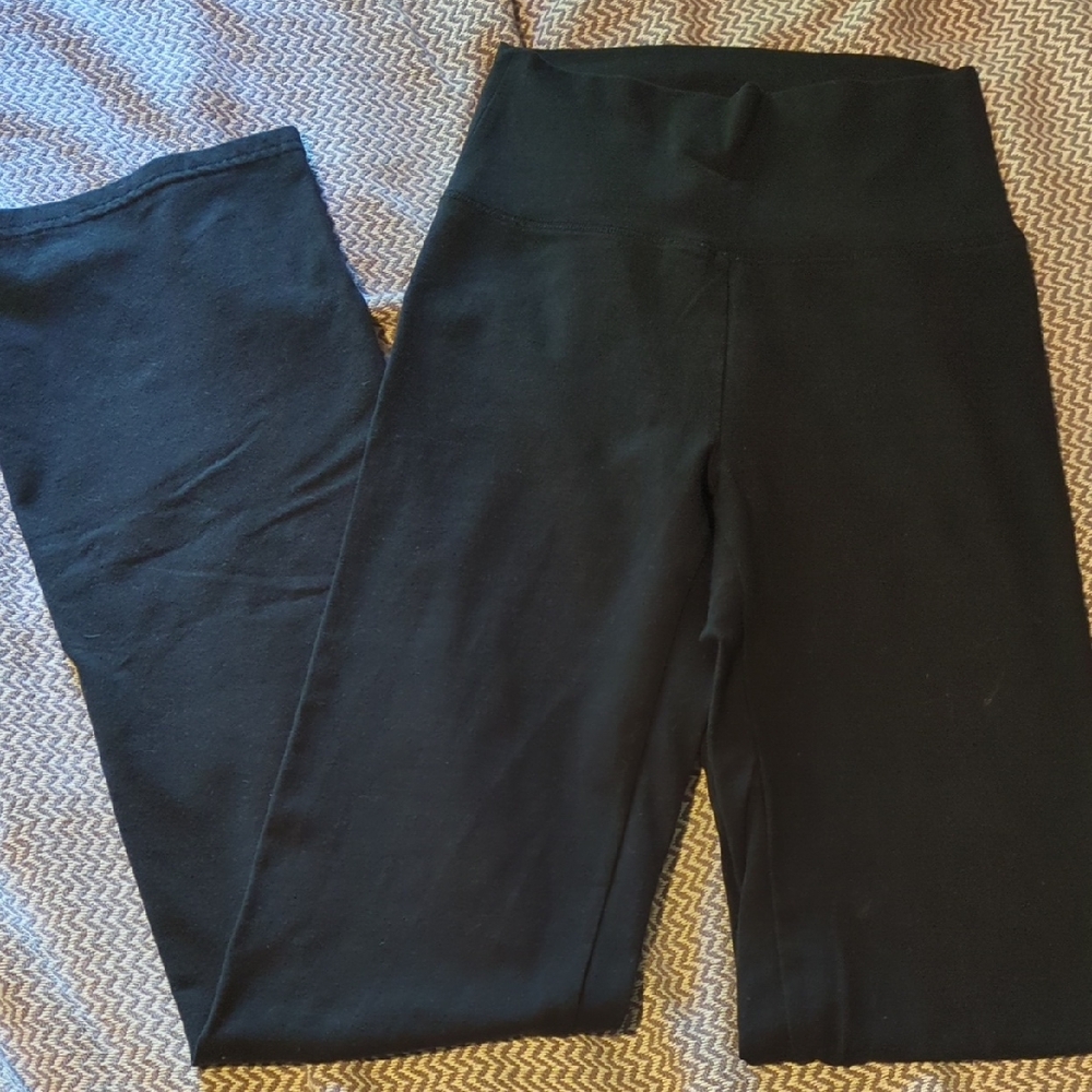 Black High-Waisted Flared Leggings